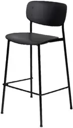 PAPERFLOW Chaise de bar SOHO, set de 2, noir