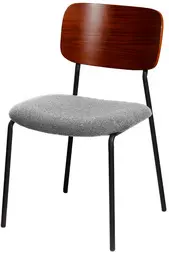 PAPERFLOW Chaise visiteur LISA, set de 2, gris