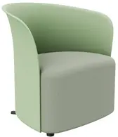 PAPERFLOW Fauteuil visiteur "CROWN", vert