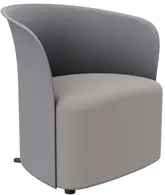 PAPERFLOW Fauteuil visiteur "CROWN", gris