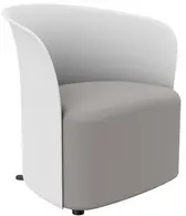PAPERFLOW Fauteuil visiteur "CROWN", blanc