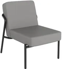PAPERFLOW Fauteuil visiteur MEDSO KLASSIK S simili-cuir gris