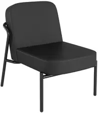 PAPERFLOW Fauteuil visiteur MEDSO RUND S, simili-cuir, noir