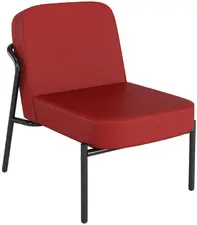PAPERFLOW Fauteuil visiteur MEDSO RUND S, simili-cuir, rouge