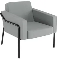 PAPERFLOW Fauteuil visiteur MEDSO KLASSIK L, tissu, gris
