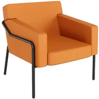 PAPERFLOW Fauteuil visiteur MEDSO T L, simili-cuir, orange