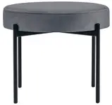 PAPERFLOW Banc GAIA, rond, habillage tissu, gris souris