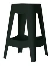 PAPERFLOW Tabouret BELLINI, set de 2, hauteur: 460 mm, noir