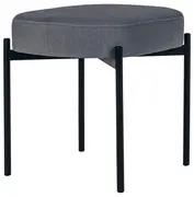 PAPERFLOW Banc oval GAIA, taille S, habillage tissu, gris