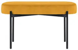 PAPERFLOW Banc oval GAIA, taille M, habillage tissu, safran
