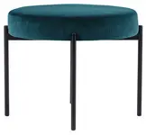 PAPERFLOW Banc GAIA, rond, habillage velours, vert