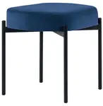 PAPERFLOW Banc oval GAIA, taille S, habillage velours, bleu