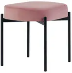 PAPERFLOW Banc oval GAIA, taille S, habillage velours, rose