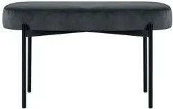 PAPERFLOW Banc oval GAIA, taille M, habillage velours