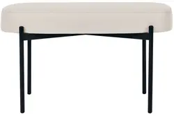 PAPERFLOW Banc oval GAIA, taille M, habillage similicuir