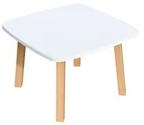 PAPERFLOW Table d'appoint WOODY, en bois massif, blanc