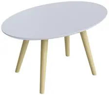 PAPERFLOW Table d'appoint MEET, (L)850 x (P)500 mm, blanc