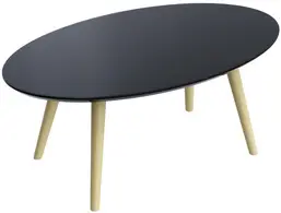 PAPERFLOW Table d'appoint MEET, (L)1.150 x (P)600 mm, noir