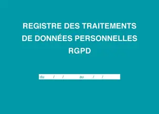 ELVE Registre "Traitements de données personnelles RGPD
