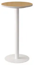 PAPERFLOW Table haute easyDesk, diam. 600 mm, hêtre / blanc