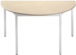 SODEMATUB Table de réunion 120DREA, demi-rond, érable/alu