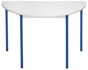SODEMATUB table de réunion147DRGBL,demi-rond,gris clair/bleu
