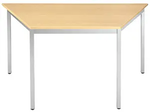 SODEMATUB Table de réunion 126THA, trapézoidale, hêtre/alu