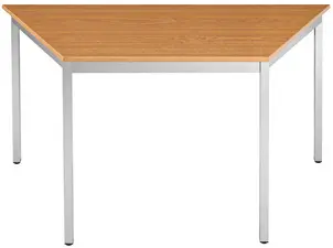 SODEMATUB Table de réunion 147TMA, trapézoidale,merisier/alu