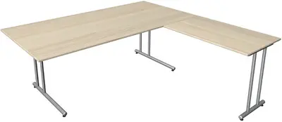 kerkmann Bureau Start Up avec extension, (L)1.800 mm, érable