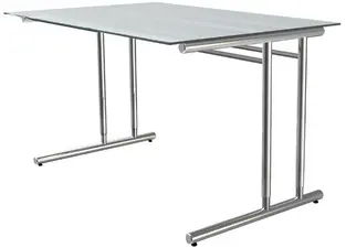 kerkmann Bureau ARTLINE, (L)1.200 mm, avec plateau en verre
