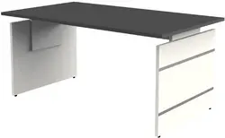 kerkmann Bureau avec piètement panneau Form 4, (L)1.800 mm