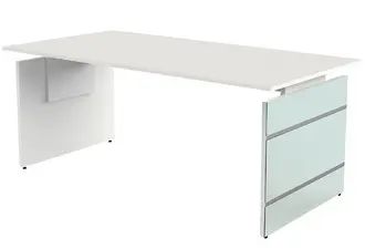 kerkmann Bureau avec piètement panneau LUGANO, graphite