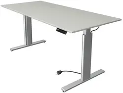 kerkmann Table de bureau assis-debout Move 3 tube,gris clair