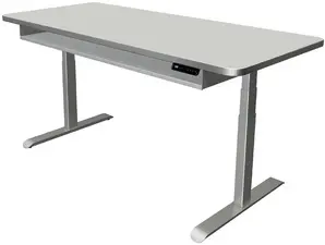 kerkmann Table de bureau assis-debout Move 4 Premium, gris