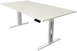 kerkmann Table de bureau assis-debout Move 3 fresh, blanc