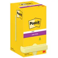 Post-it Bloc-note super sticky notes, 76 x 76 mm, jaune
