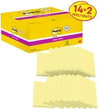Post-it Bloc-note super sticky notes, 76 x 76 mm, 14+2