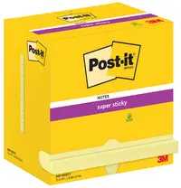 Post-it Bloc-note super sticky notes, 127 x 76 mm, jaune