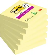Post-it Bloc-note super sticky notes, 76 x 76 mm, 4+2