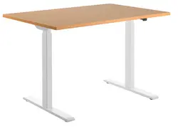 Topstar Bureau réglable en hauteur, (L)1.200 mm, blanc/hêtre