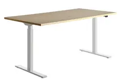 Topstar Bureau réglable en hauteur, (L)1.200 mm blanc/érable