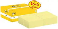 Post-it Bloc-notes adhésif, 127x76 mm, jaune, 16+4 gratuits