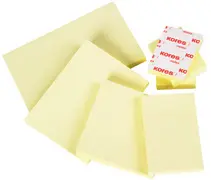 Kores Note adhésive 75 x 75 mm, uni, jaune