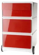PAPERFLOW Caisson mobile "easyBox", 4 tiroirs, blanc/rouge
