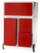 PAPERFLOW Caisson mobile "easyBox", 1 tiroir, blanc / rouge