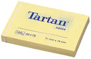 Tartan Bloc-notes repositionnable, 76 x 76 mm, jaune