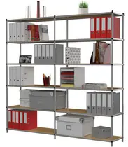 PAPERFLOW Etagère de bureau Tubeco, 6 étagères, gris