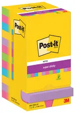 Post-it Bloc-note super sticky notes, 76 x 76 mm, Neon