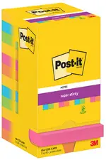 Post-it Bloc-note super sticky notes, 76 x 76 mm, Carnival