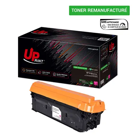 UPRINT TONER REMANUFACTURE HP 212A PUCE OEM SANS NIVEAU-REMPLACE W2123A MAGENTA
